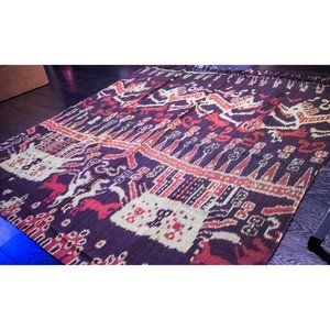 Artisian Hand Loomed Ikat Tapestry - 90" x 43"